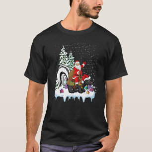 Skunk  Xmas  Santa Riding Skunk Christmas T-Shirt