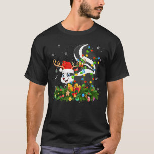 Skunks Animal Lover Reindeer Santa Hat Skunks Chri T-Shirt