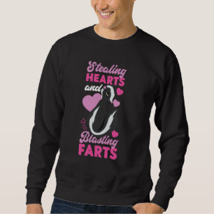 Skunks Stealing Hearts And Blasting Farts Sweatshirt