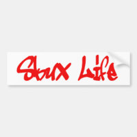 Skux Life: Red Graffiti Logo Design Bumper Sticker