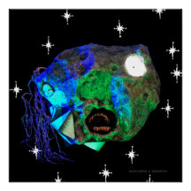 Skwot Above Master Asteroidhead with Stars Alien 