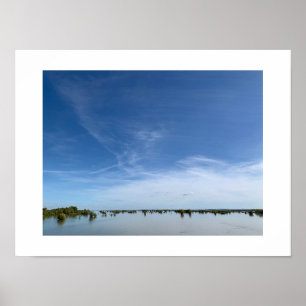 Sky Above Water Blue Colour Photography Poster