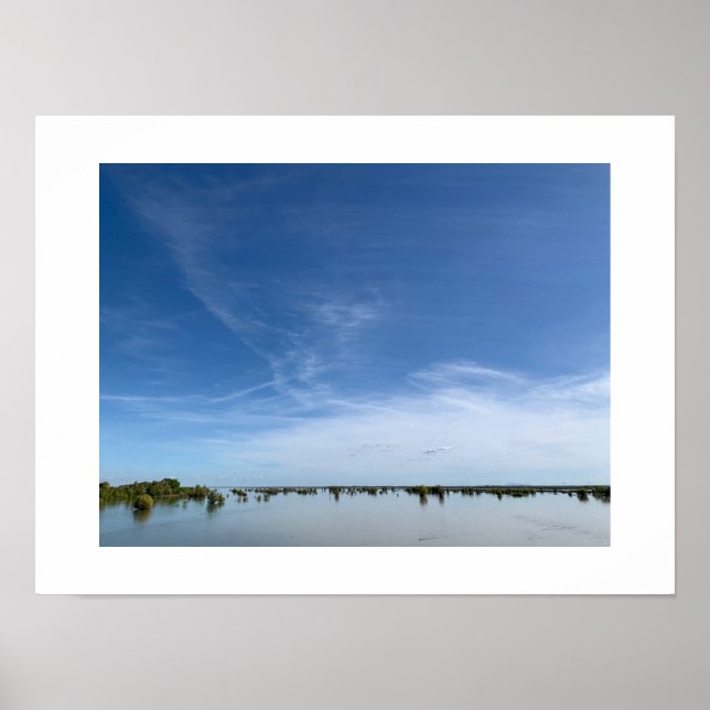 Sky Above Water Blue Colour Photography  Poster (Front)