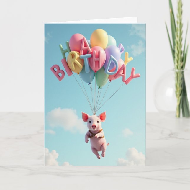 Sky Adventure Birthday Card (Front)