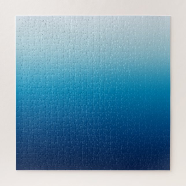 Sky and Ocean Blue Ombre Jigsaw Puzzle (Vertical)