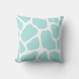 Sky and White Giraffe Print Cushion