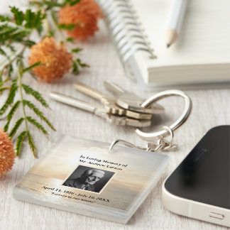 Sky Beach Funeral Memorial keepsake Tribute Key Ring
