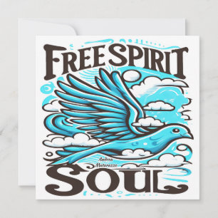 Sky Bird with Free Spirit and Soul Card