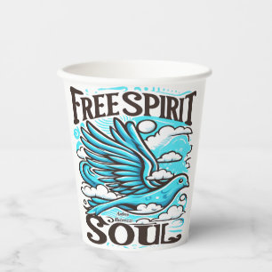 Sky Bird with Free Spirit and Soul Paper Cups