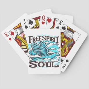 Sky Bird with Free Spirit and Soul Playing Cards