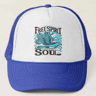 Sky Bird with Free Spirit and Soul Trucker Hat