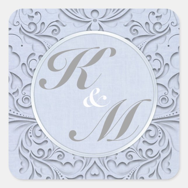 Sky Blu HeartyChic Square Sticker (Front)
