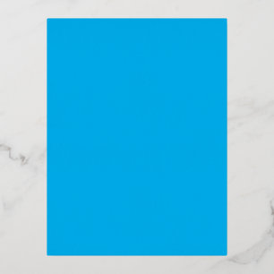 Sky Blue #00B0EF, Ball Blue Foil Holiday Postcard