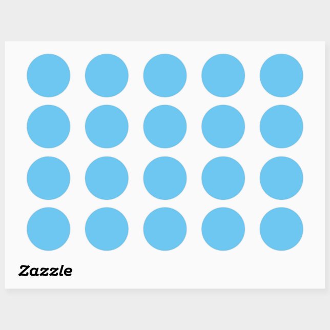 Sky Blue #5EC5F3, Blue Hosta Sticker (Sheet)