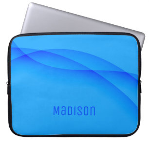 Sky Blue Abstract Background and Customisation Laptop Sleeve