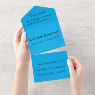 Sky Blue All-in-One Invite   Modern Summer Look