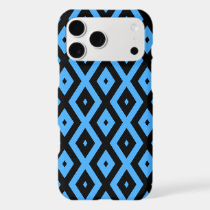 Sky blue and black diamond pattern