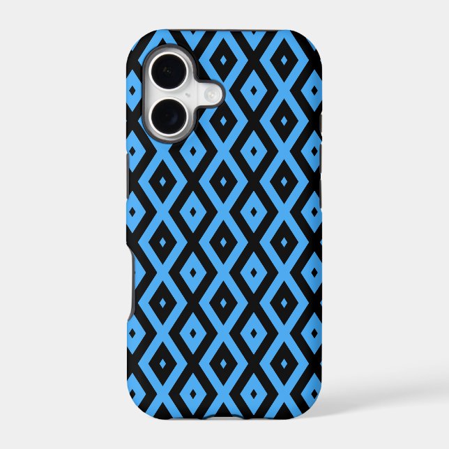 Sky blue and black diamond pattern (Back)