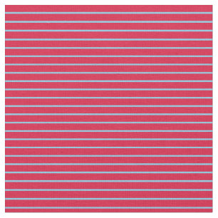 Sky Blue and Crimson Lines Fabric