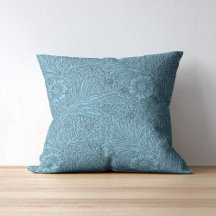 Sky Blue and Grey Vintage Floral Pattern