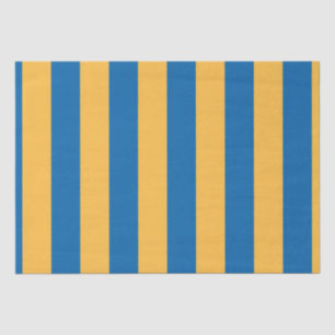 Sky Blue and Warm Yellow Stripes Tissue Paper