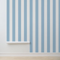Sky Blue and White Bold Vertical Stripes