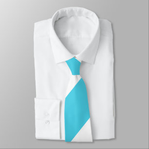 Sky Blue and White-Striped Tie