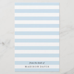 Sky Blue and White Stripes   Stationery