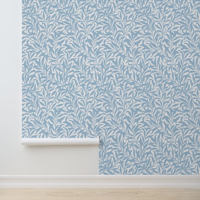 Sky Blue and White Willow Bough Wallpaper (Application)