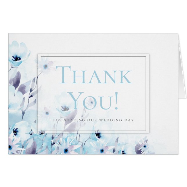 Sky Blue Anemone Flower Wedding (Front Horizontal)
