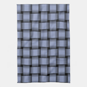 Sky Blue Basket Weave Tea Towel