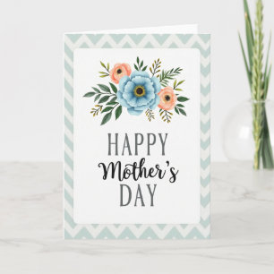 Sky Blue Blossom Mother Card