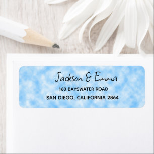 Sky Blue, bright Cloud Return Address Label