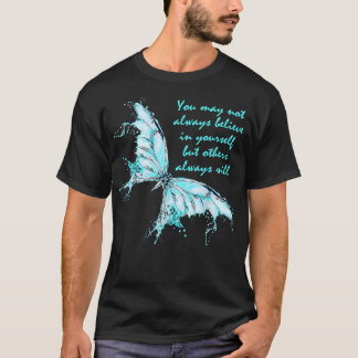 Sky Blue Butterfly Mental Health Awareness 6301  T-Shirt