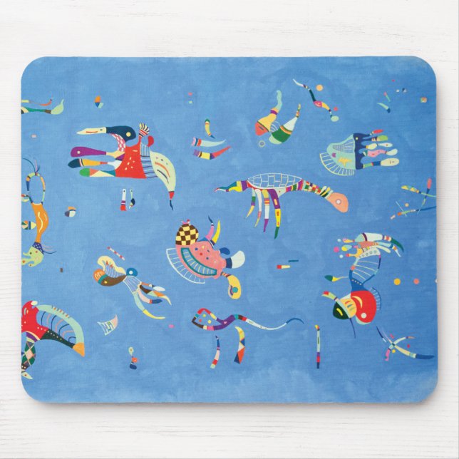 Sky Blue by Wassily Kandinsky Mouse Pad (Front)