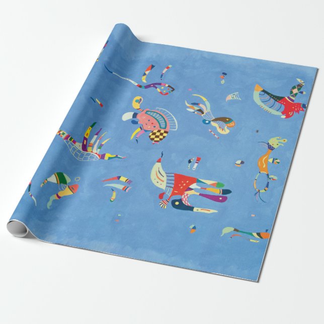 Sky Blue by Wassily Kandinsky Wrapping Paper (Unrolled)
