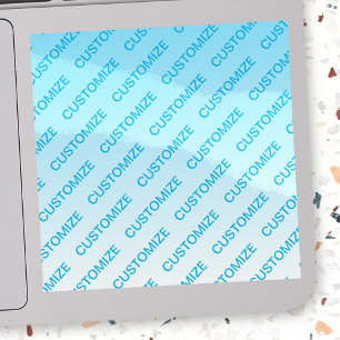 Sky Blue (changeable colour!) Ombre & Text Pattern