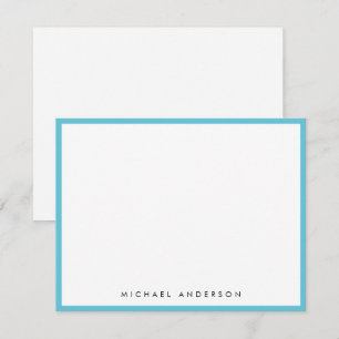 Sky Blue Classic Border Correspondence     Card