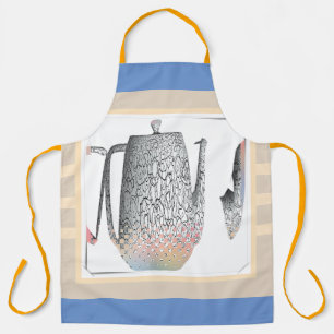 Sky Blue + Coffeepot Kitchen Craft Chef Apron