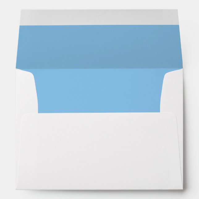 Sky Blue Colour Block Lined Envelope (Back (Bottom))