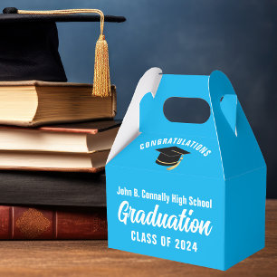 Sky Blue Congratulations Graduate Cute Graduation Favour Box