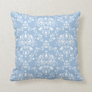 Sky Blue Damask Cushion