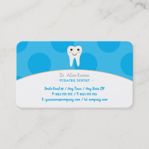 Sky Blue Dentist for kids   Paediatrics Dentist Appointment Card