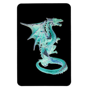 Sky Blue Dragon Vertical Flexible Photo Magnet