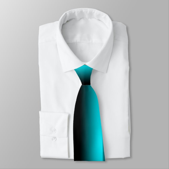 Sky Blue Electric Flash Neck Tie (Tied)