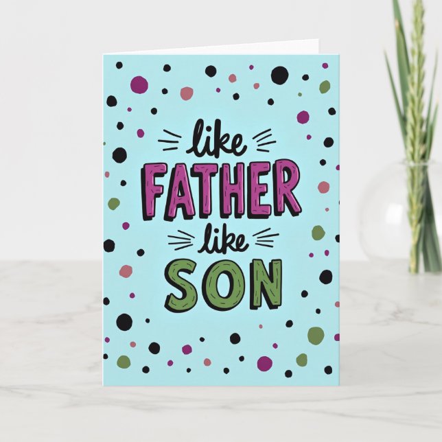 Sky Blue Father Son Card (Front)