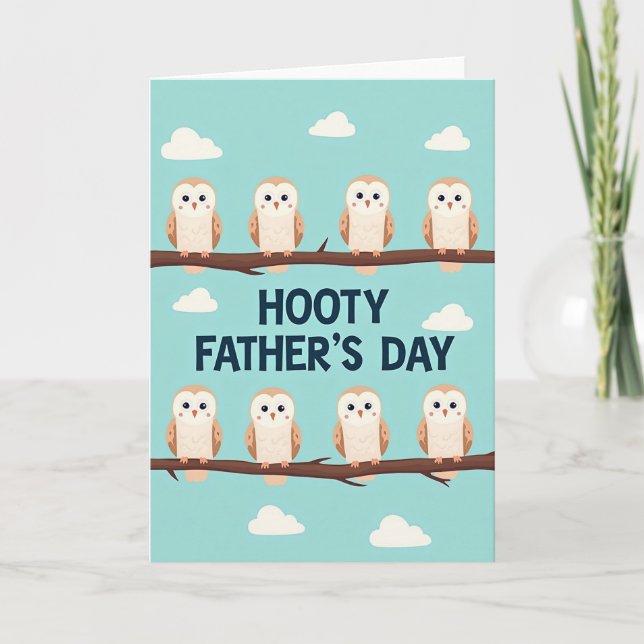 Sky Blue Fathers Day Scene Card (Front)
