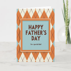 Sky Blue Fathers Day Serif Card