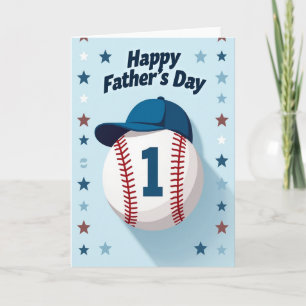 Sky Blue Fathers Day Stars Card