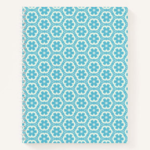 Sky Blue Floral Spiral Notebook